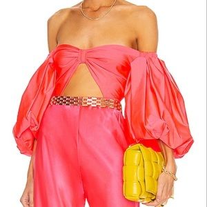 Brand new Never worn Fe Noel Neon Pink high cut bodysuit, SIZE Small